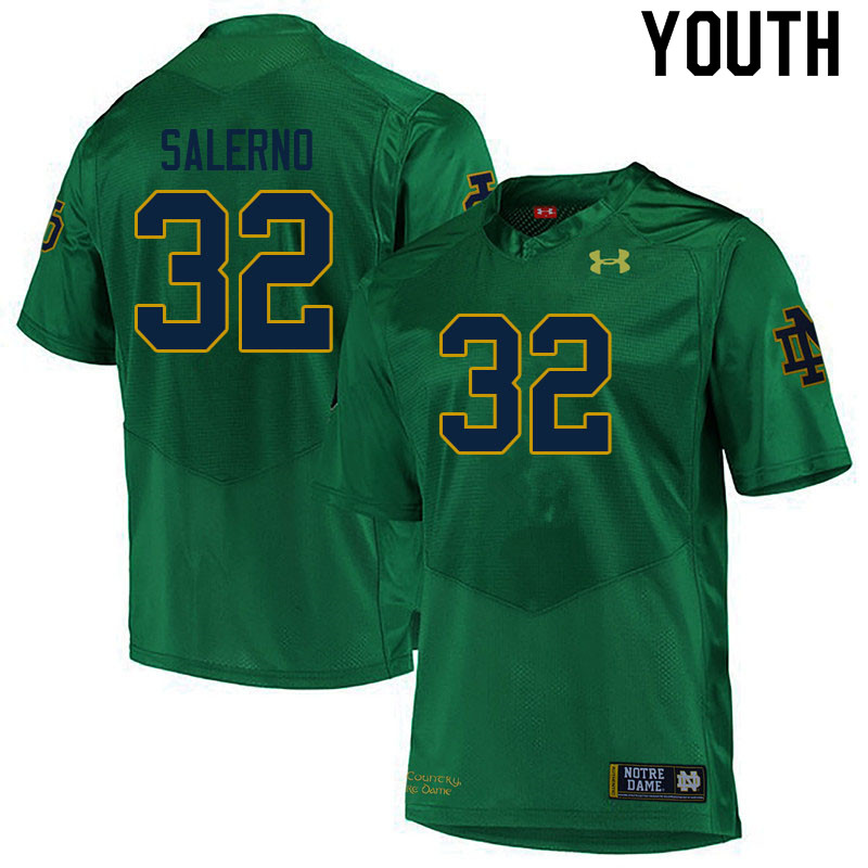 Youth #32 Chris Salerno Notre Dame Fighting Irish College Football Jerseys Sale-Green